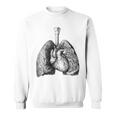人間の心臓の肺 ビンテージ医療解剖学 解剖学的肺 スウェットシャツ