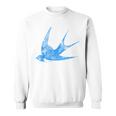 古びたツバメの青い鳥 シルエット 鳥 鳥 イラスト スウェットシャツ