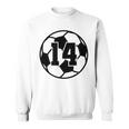 数字 14 Fourn サッカーボール Futbol スウェットシャツ