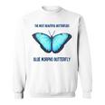 最も美しい蝶青いモルフォバタフライ スウェットシャツ