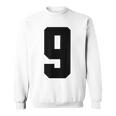 番号9 ナインスポーツジャージ 誕生日年齢 ラッキーナンバーブラック スウェットシャツ