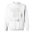 私はビール釣りが好きで、背中には3人で面白い釣りが好きです。 スウェットシャツ