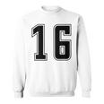背番号 16 チーム短大スポーツ背番号付きユニフォーム スウェットシャツ