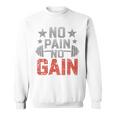 裏面にプリント No Pain No Gainign No Pain No Gain Meme スウェットシャツ