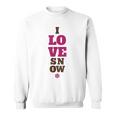 雪の冬が大好き スウェットシャツ