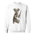 面白いtシャツ シュナウザー 犬 ギター イヌ メンズ 犬好き グッズ かわいい おもしろ 面白い 服 ネタ スウェットシャツ