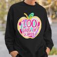 100 Days Of School Apple Teacher Student Kids Groovy Retro Sweatshirt Unisex Gifts for Him 100 Days Of School Apple Teacher Student Kids Groovy Retro Sweatshirt Unisex Gifts for Him