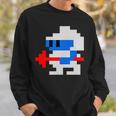 8ビット80年代レトロクラシックビデオゲームキャラクターダグヒーロー スウェットシャツ 彼への贈り物