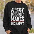 Angry Music Make Me Happy Heavy Metal Metalheads スウェットシャツ 彼への贈り物