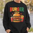 Berger Crew Hamburger Cheeseburger Fast Food Lovers スウェットシャツ 彼への贈り物
