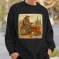 Bigfoot Driving Tractor Sasquatch Farmer Farming Sweatshirt Unisex Gifts for Him
