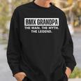 Bmx Grandpa The Man The Myth The Legend スウェットシャツ 彼への贈り物