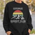 I Climbed Cotopaxiummit Club ハイキング エクアドルハイキング 長袖tシャツ スウェットシャツ 彼への贈り物