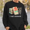 I Eat Cement 猫シャツ キッズ 面白い ダンク 猫 ミーム スウェットシャツ 彼への贈り物
