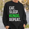 Eatleep Kendo Repeat 面白い格闘技コンバット スウェットシャツ 彼への贈り物