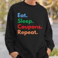 Eatleep クーポンリピート クーポンコレクター&クーポン愛好家 長袖tシャツ スウェットシャツ 彼への贈り物
