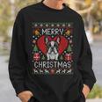 French Bulldog Santa Hat Frenchie Dog Ugly Christmas Sweater Sweatshirt Gifts for Him