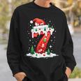 Fun Six Seven 6 7 Meme Couples Pajamas Christmas Tree Lights Sweatshirt Gifts for Him
