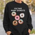 I'm Many Donuts 面白いドーナツフィットネス格言 スウェットシャツ 彼への贈り物