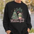Jolly Matcha-Fied Xmas Sweatshirt Gifts for Him