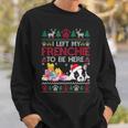 I Left My Frenchie To Be Here French Bulldog Ugly Christmas Sweatshirt Gifts for Him