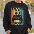 Level 40 Unlocked ideo Gamer 40Th Birthday スウェットシャツ 彼への贈り物