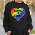Lgbt Love Is Lovetシャツレトロハートゲイレズビアンプライド月間 スウェットシャツ 彼への贈り物