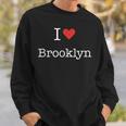 I Love Brooklyn With Heart ミニマリスト シンプル グラフィック スウェットシャツ 彼への贈り物