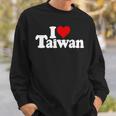 I Love Heart 台湾フォルモサ 台湾文化 長袖tシャツ スウェットシャツ 彼への贈り物