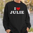 I Love Julie 私は愛する Julie スウェットシャツ 彼への贈り物