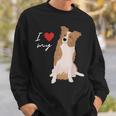 I Love My & Red Merle ボーダーコリー ドッグラバー。 スウェットシャツ 彼への贈り物