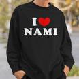 I Love Nami 私は愛する Nami スウェットシャツ 彼への贈り物