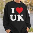 I Love Uk Initials I Heart UK First Last Name U K スウェットシャツ 彼への贈り物