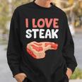 I Loveteak おもしろステーキ バーベキューグリルステーキ スウェットシャツ 彼への贈り物