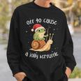 Off To Cause A Jolly Kerfuffle – Xmas Frog Sweatshirt Gifts for Him