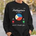 Philippines Is Calling And I Must Go フィリピン国旗シャツ スウェットシャツ 彼への贈り物