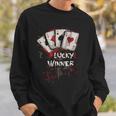 Poker Players ギフト 4エース トランプ Lucky Winner 長袖tシャツ スウェットシャツ 彼への贈り物