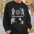 Proud 消防士 消防用品 グラフィック シンボル 消防士 長袖tシャツ スウェットシャツ 彼への贈り物