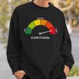 Pure Cortisol 面白いストレスメーターで走る 長袖tシャツ スウェットシャツ 彼への贈り物