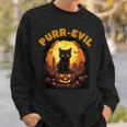 Purr-Evil お化け猫 ハロウィン スウェットシャツ 彼への贈り物