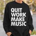 Quit Work Make Music 半袖 スウェットシャツ 彼への贈り物