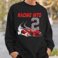 Racing Into 2Nd Birthday レースカー 2歳 幼児 男の子 スウェットシャツ 彼への贈り物