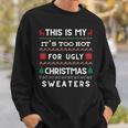 Retro Ugly Christmas Sweater Candy Cane Tree Vibes Sweatshirt Gifts for Him