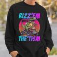 Rizz 'Em With The Tism 恐竜 T-Rex Meme Autism スウェットシャツ 彼への贈り物