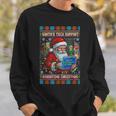 Santa's Tech Support Rebooting Christmas Ugly Sweater Sweatshirt Gifts for Him