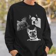 Sneaky フレンチブルドッグ ドッグ ドッグ フレンチ ポッキング ヘッド フェイス 長袖tシャツ スウェットシャツ 彼への贈り物