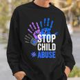 Stop Child Abuse 児童虐待をやめなさい スウェットシャツ 彼への贈り物