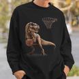 T Rex 恐竜 バスケットボール 面白い恐竜フープ スウェットシャツ 彼への贈り物