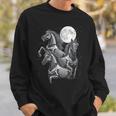 Three Horse Moon Día De Los Muertos Skeleton Horse Sweatshirt Unisex Gifts for Him