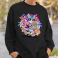 Vaporwave 猫 ピックルボール プレーヤー 80年代 レトロ 美学 スウェットシャツ 彼への贈り物